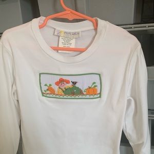 Secret Wishes long sleeve smocked shirt/pants set